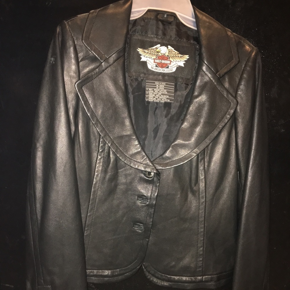 Harley-Davidson black leather jacket